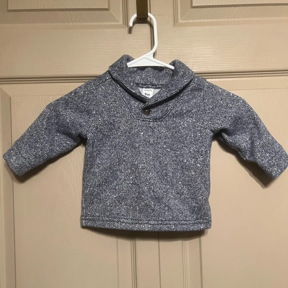Carter's Navy Herringbone Sweater